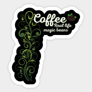 Magic Beans - Kaffee Genuss Bohnen Ranke Sticker